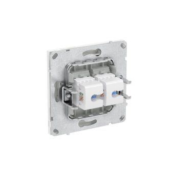розетка компьютерная 2-м kant rj45 кат.6a без шторки бел. магнолия dkc 7000674 от магазина Штепсель и батарейка. - фото_5