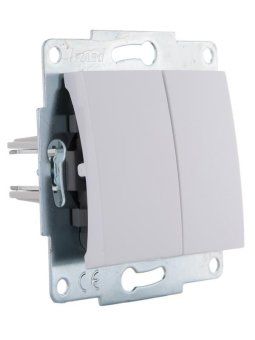 выключатель 2-кл. 1п сп karina 10а ip20 механизм бел. lezard 707-0288-101 от магазина Штепсель и батарейка. - фото_2