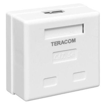 розетка настенная teracom кат.5e неэкранированная 2 порта rj-45 dual idc бел. ekf trc-wbox-2rj45-5eutp-wh от магазина Штепсель и батарейка. - фото_3