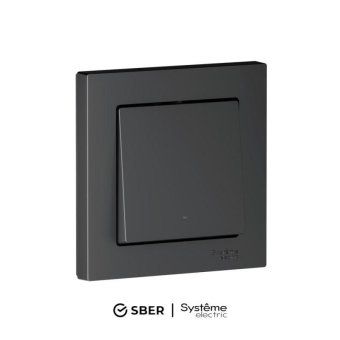 выключатель 1-кл. atlasdesign smart 10а (сх. 1) l+n с подсветкой zigbee механизм карбон se atn001013z от магазина Штепсель и батарейка. - фото_2
