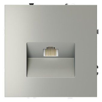розетка компьютерная 1-м сп s70 rj45 кат.6 механизм сталь voltum vls060105 от магазина Штепсель и батарейка.
