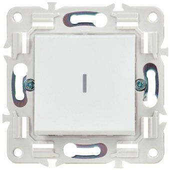выключатель проходной 1-кл. skandy 10а sk-v08w с индикацией арктич. бел. iek sk-v12-1-10-k01 от магазина Штепсель и батарейка. - фото_2