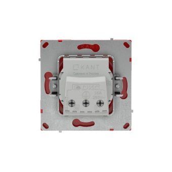 розетка силовая kant 2p+e без шторки красн. сатин dkc 7001033 от магазина Штепсель и батарейка. - фото_3