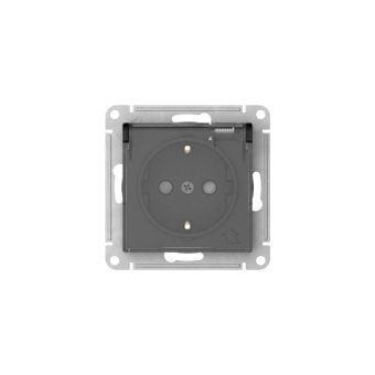 розетка atlasdesign aqua 16а ip44 с заземл. защ. шторки с прозр. крышкой быстрозажим. клем. механизм карбон se atn441046s от магазина Штепсель и батарейка. - фото_4