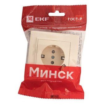 розетка 1-м сп минск 16а ip20 с заземл. защ. шторки с заряд. устройством usb 1а беж. ekf err16-028-200-usb от магазина Штепсель и батарейка. - фото_3