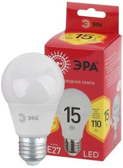 лампа светодиодная red line led a60-15w-827-e27 r 15вт a60 груша 2700к тепл. бел. e27 эра б0046355 от магазина Штепсель и батарейка.