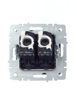 розетка компьютерная двойн. сп rj45 кат.5e brite рк10-2-брш механизм шампань iek br-k20-1-k37 от магазина Штепсель и батарейка. - фото_7