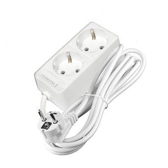 удлинитель 2х3м с заземл. 16а ip20 3.5квт пвс 3х1 бел. domtok 2386 от магазина Штепсель и батарейка. - фото_3