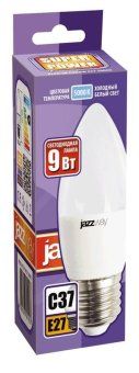 лампа светодиодная pled-sp 9вт c37 свеча 5000к холод. бел. e27 820лм 230в jazzway 5001954a от магазина Штепсель и батарейка. - фото_2