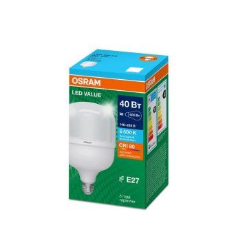 лампа светодиодная led g4 value lvhw400 40w/865 cri95 40вт 6500к 4600лм цилиндрическая матов. e27 140-265в osram 4099854121371 от магазина Штепсель и батарейка. - фото_2