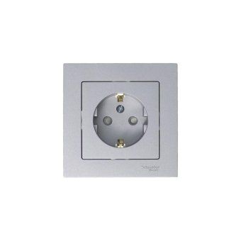 розетка 1-м сп atlasdesign 16а ip20 с заземл. защ. шторки механизм алюм. se atn000345 от магазина Штепсель и батарейка. - фото_6
