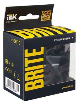 розетка brite usb a+a 3.1а рю10-1-брч механизм черн. iek br-u21-d31-k02 от магазина Штепсель и батарейка. - фото_7