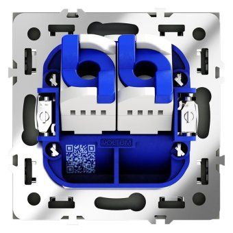 розетка компьютерная 2-м сп s70 rj45 + rj45 кат.6 механизм титан voltum vls060206 от магазина Штепсель и батарейка. - фото_4