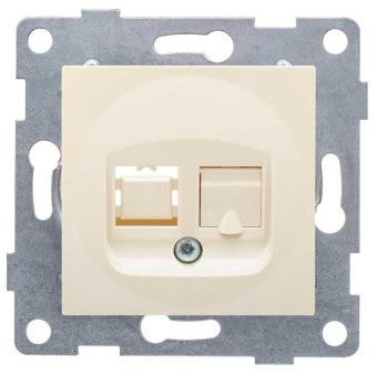 розетка компьютерная 1-м сп ugra rj45 механизм беж. gusi с11к1-003 от магазина Штепсель и батарейка.