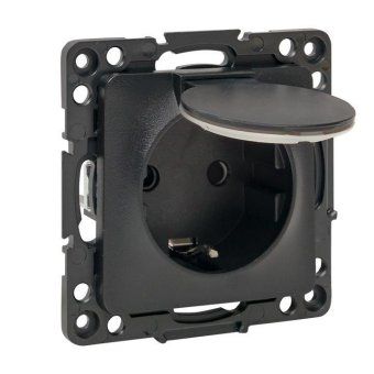 розетка 1-м сп стокгольм 16а ip44 с заземл. защ. шторки с крышкой механизм черн. proxima ekf ezr16-028-10-44 от магазина Штепсель и батарейка. - фото_5