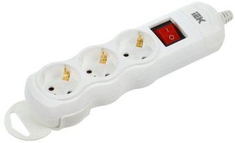 колодка удлинителя 3-мест. с заземл. с выкл. рпр03в iek wyp10-d-kp-16-03-zks-k01 от магазина Штепсель и батарейка.