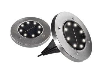 светильник светодиодный slr-s12 8smd грунтовый ip44 корпус нерж. сталь солнечная батарея (уп.2шт) фаzа 5040984 от магазина Штепсель и батарейка.