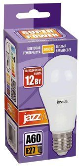 лампа светодиодная pled-sp 12вт a60 грушевидная 3000к тепл. бел. e27 1080лм 230в jazzway 1033703 от магазина Штепсель и батарейка. - фото_2
