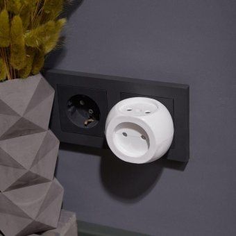разветвитель 3-м 6а ip20 шар 220в бел. rexant 11-1063 от магазина Штепсель и батарейка. - фото_3