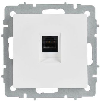 розетка компьютерная сп brite рк11-браб rj45 кат.6 механизм арктич. бел. iek br-k10-2-k91 от магазина Штепсель и батарейка. - фото_2
