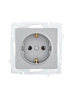 розетка 1-м сп vesna с заземл. пбт механизм платина lezard 742-3588-122b от магазина Штепсель и батарейка.