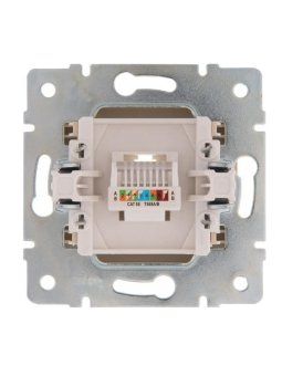 розетка компьютерная 1-м сп karina rj45 механизм крем. lezard 707-0388-139 от магазина Штепсель и батарейка.