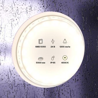 лента светодиодная 24в 5050 14.4вт/м 4000к ip65 (уп.5м) maytoni 10172 от магазина Штепсель и батарейка. - фото_2