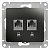розетка компьютерная 2-м glossa rj45 кат.5e механизм антрацит se gsl000785kk от магазина Штепсель и батарейка.