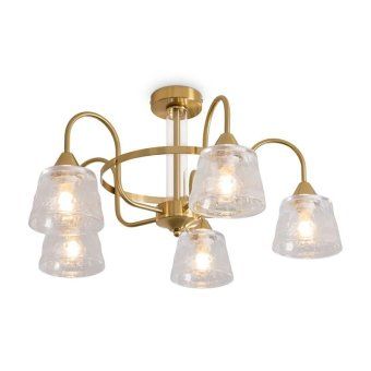 светильник caramel 5х60вт e27 ip20 подвесной freya fr5522pl-05bs1 от магазина Штепсель и батарейка. - фото_4