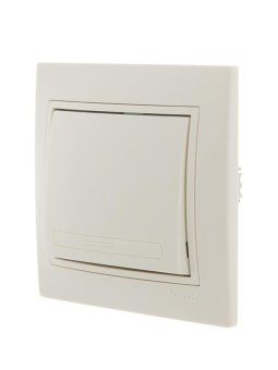 выключатель 1-кл. сп mira 10а ip20 со вставкой крем. lezard 701-0303-100 от магазина Штепсель и батарейка. - фото_2