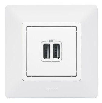 розетка usb 2-м valena life 240в/5в 2400ма с лицев. панелью механизм бел. leg 753412 от магазина Штепсель и батарейка. - фото_4
