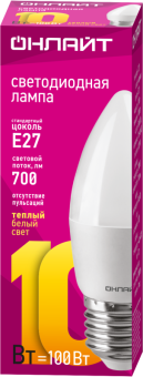 лампа светодиодная 61 959 oll-c37-10-230-2.7k-e27-fr 10вт онлайт 61959 от магазина Штепсель и батарейка. - фото_2