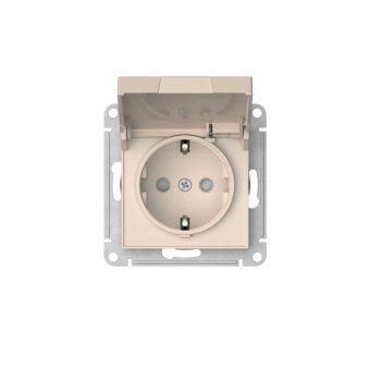 розетка atlasdesign 16а ip20 с заземл. защ. шторки с крышкой быстрозажим. клем. механизм беж. se atn000246s от магазина Штепсель и батарейка. - фото_6