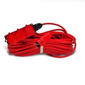 удлинитель 3х30м с заземл. 16а ip44 3.5квт кг 3х1.5 с защ. крышкой арктик морозостойкий domtok 2601 от магазина Штепсель и батарейка.