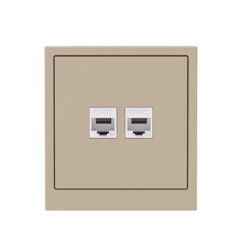 розетка компьютерная 2-м kant rj45 кат.6a без шторки ванильн. марципан dkc 7015674 от магазина Штепсель и батарейка. - фото_6