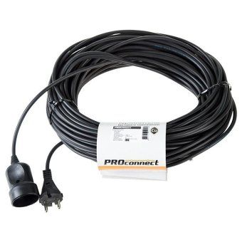 удлинитель-шнур 1х30м без заземл. 6а ip20 1.3квт пвс 2х0.75 черн. proconnect 11-7116 от магазина Штепсель и батарейка. - фото_2