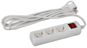 удлинитель 3х5м с заземл. 16а ip20 u-3es-5m пвс 3х1 с выкл. эра б0028379 от магазина Штепсель и батарейка.
