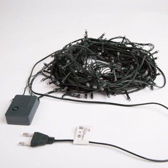 гирлянда светодиодная "твинкл лайт" 15м 120led тепл. бел. 6.9вт 220-240в ip20 с контроллером 8 режимов провод пвх темн. зел. neon-night 303-056 от магазина Штепсель и батарейка. - фото_10
