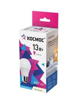 лампа светодиодная а60 13вт е27 6500к 220в космос lkecled13wa60e2765 от магазина Штепсель и батарейка.