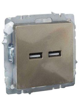 розетка brite usb a+a 3.1а рю10-1-брш механизм шампань iek br-u21-d31-k37 от магазина Штепсель и батарейка. - фото_6