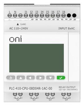 модуль цпу плк 410 8 di 4 ro 220в ac с ethernet портом с экраном oni plc-410-cpu-08d04r-1ac-00 от магазина Штепсель и батарейка. - фото_7