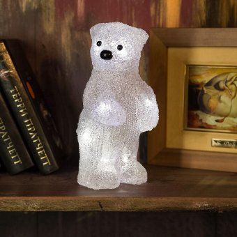 фигура светодиодная акриловая "медвежонок" 12х22х13см 10led бел. 0.5вт 4.5в ip20 элементы питания 3хaaa (не в компл.) neon-night 513-311 от магазина Штепсель и батарейка. - фото_2
