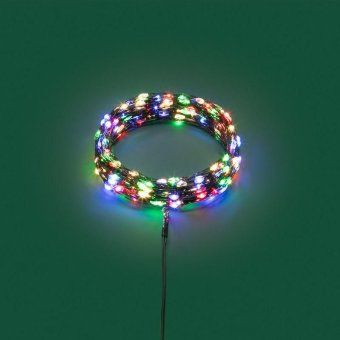 гирлянда светодиодная роса с контроллером 20м 200 led мультиколор ip20 230в зел. провод neon-night 303-269 от магазина Штепсель и батарейка. - фото_2