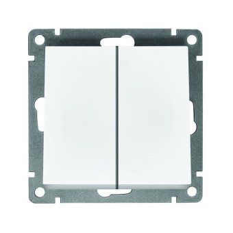 выключатель 2-кл. сп афина 10а ip20 механизм бел. universal a0023 от магазина Штепсель и батарейка.