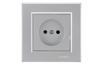 розетка 1-м сп karea 10а ip20 б/з сереб. makel 56065022 от магазина Штепсель и батарейка.