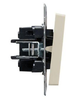 выключатель проходной 1-кл. сп brite вс10-1-6-бркр 10а механизм беж. iek br-v12-0-10-k10 от магазина Штепсель и батарейка.