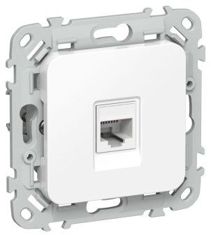 розетка компьютерная сп flite рк6-1-0-флб rj45 кат.6 utp механизм бел. iek fi-k12-2-k01 от магазина Штепсель и батарейка.