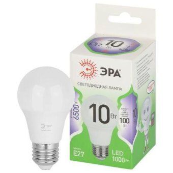 лампа светодиодная green line a60-10w-865-e27 gl 10вт a60 6500к холодный бел. e27 эра б0067090 от магазина Штепсель и батарейка. - фото_3