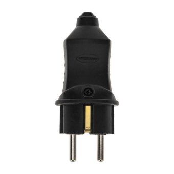 вилка прямая влагозащ. 16а ip44 230в 2p+pe каучук черн. proconnect 111-001-4 от магазина Штепсель и батарейка.