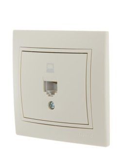 розетка компьютерная 1-м сп mira rj45 крем./крем.. lezard 701-0303-139 от магазина Штепсель и батарейка. - фото_2